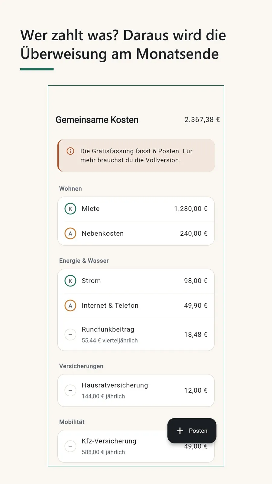 Einklang – Bildschirm 3